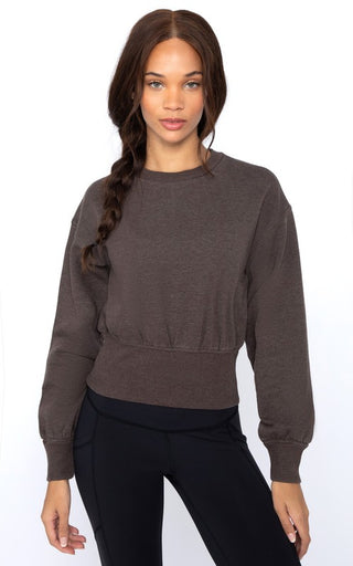 Lux Fleece Stone Wash Long Sleeve Pullover Sweatshirt