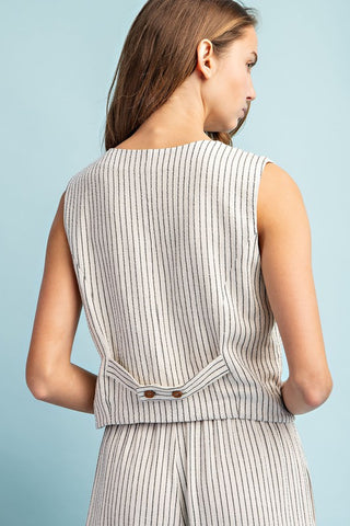 Conquer the World  Pinstriped Vest