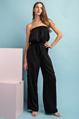 Trading Spaces Strapless Black Jumpsuit