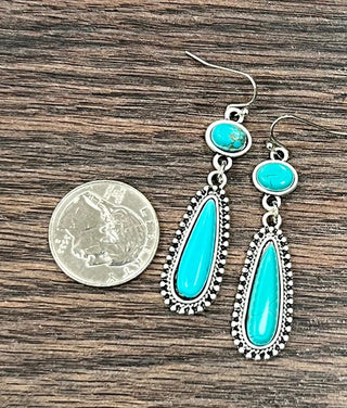 Western Turquoise Drop Earrings