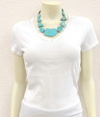The Turquoise Slab Necklace