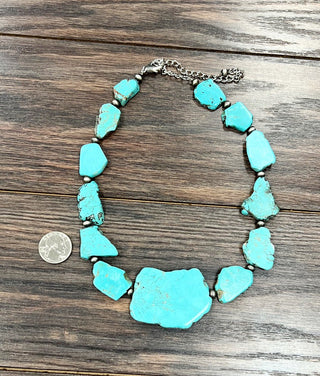 The Turquoise Slab Necklace