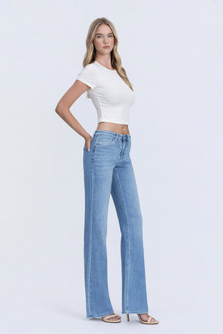 FLYING MONKEY "Valerie" High Rise Medium Wash Jeans