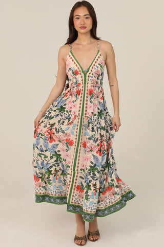 Spring Mosaic Maxi Dress