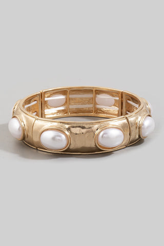 Bahama Bright Gold and Pearl Bangle