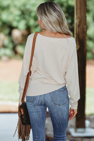 Crisp Mornings Light Taupe Sweater