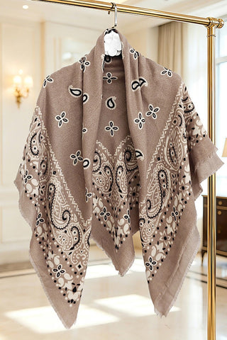 Paisley Square Scarf Shawl