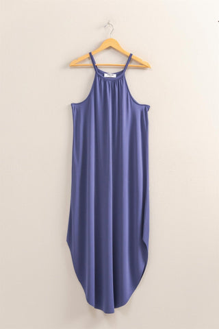 3 COLORS! Live and Learn Halter Asymmetrical Hem Midi Dress - Simply Me Boutique