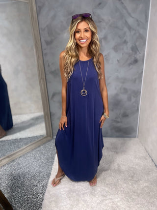 3 COLORS! Live and Learn Halter Asymmetrical Hem Midi Dress - Simply Me Boutique