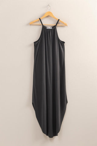 3 COLORS! Live and Learn Halter Asymmetrical Hem Midi Dress - Simply Me Boutique
