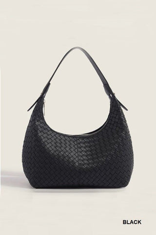 (3 COLORS) Woven Shoulder Purse - Simply Me Boutique