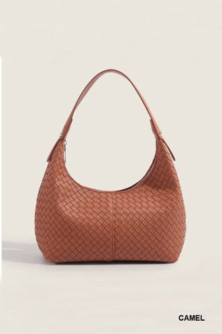 (3 COLORS) Woven Shoulder Purse - Simply Me Boutique
