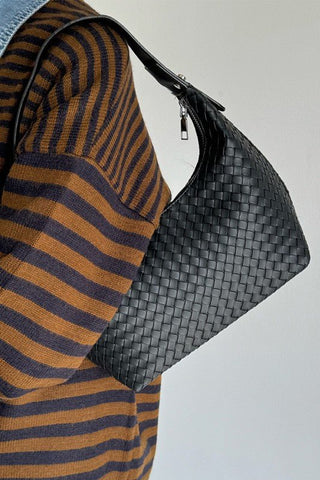 (3 COLORS) Woven Shoulder Purse - Simply Me Boutique
