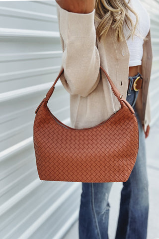 (3 COLORS) Woven Shoulder Purse - Simply Me Boutique