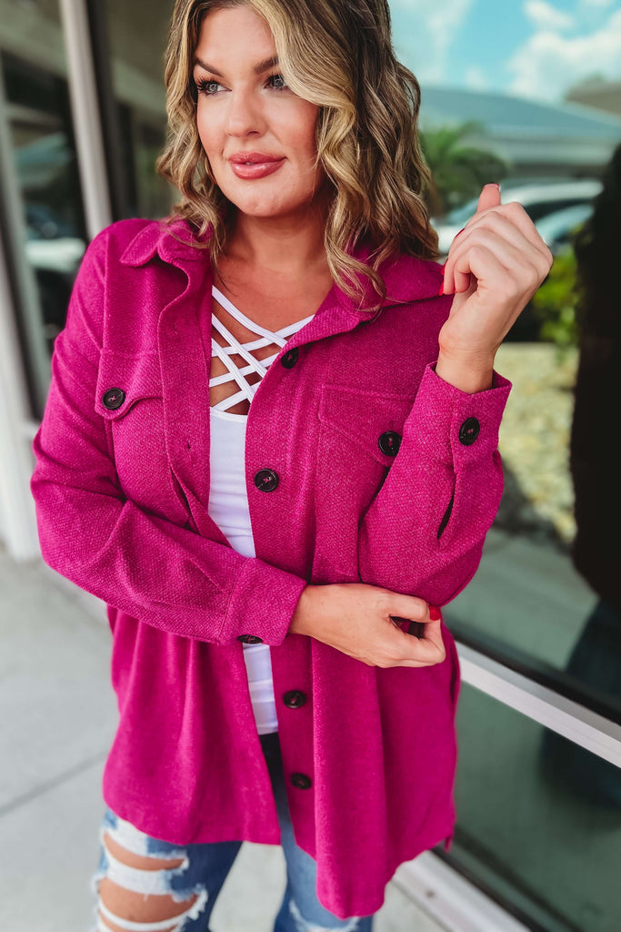 Long Journey Ahead Oversized Lightweight Shacket (More colors)