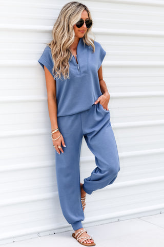 Luxe Scuba Paradise Blue Joggers