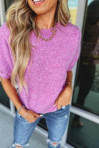 Every Little Detail Puff Sleeve Sweater Top 3 Colors!