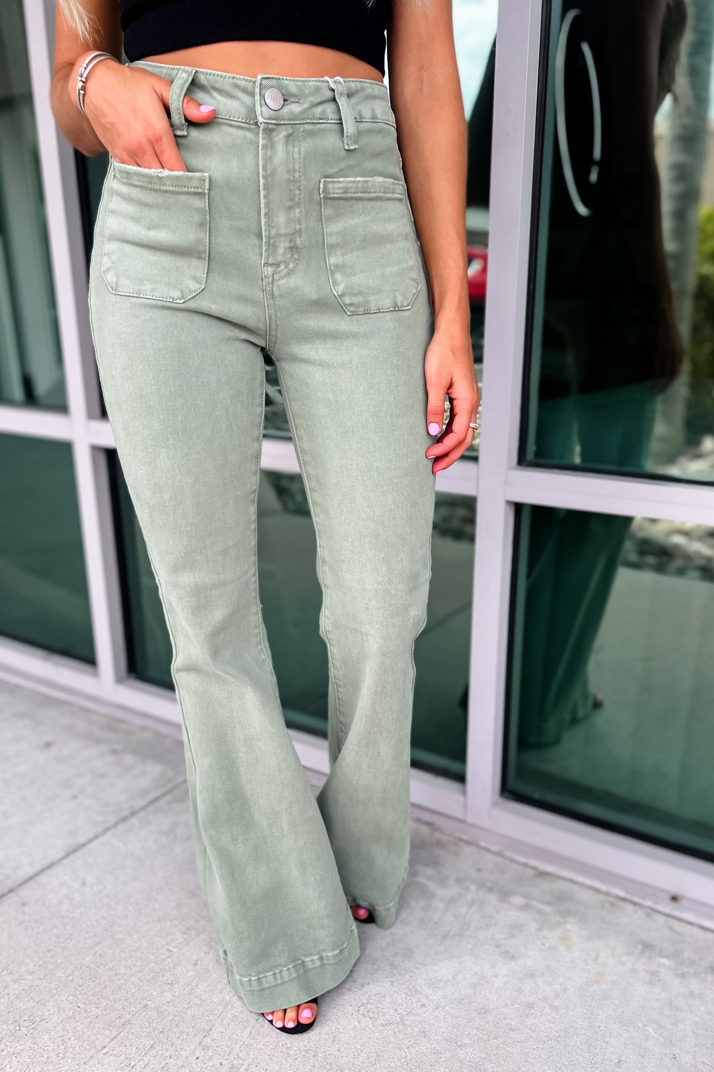 Layla High Rise Bell Bottom Pants (More colors) | Women's Online 