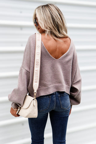 (4 COLORS) Be the Reason Reversible Crop Sweater - Simply Me Boutique