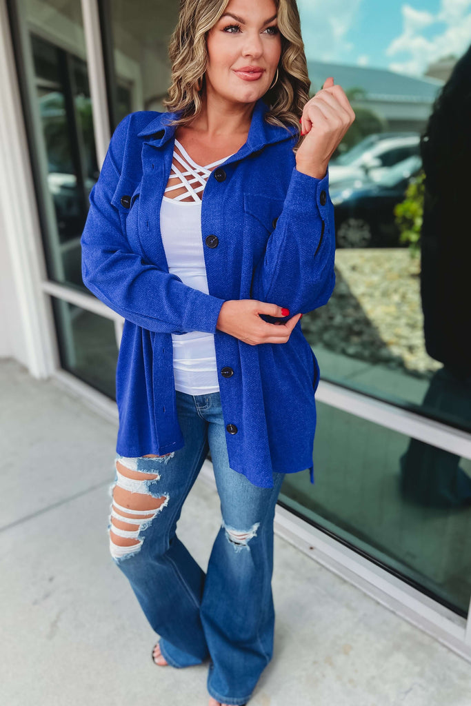 Long Journey Ahead Oversized Lightweight Shacket (More colors)