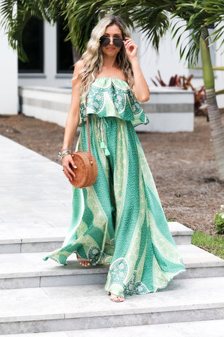 Emerald Oasis Maxi Dress