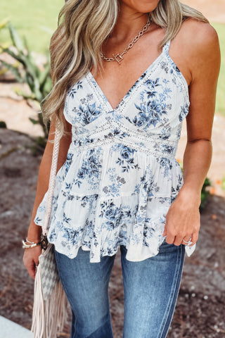 Bluebell Beauty Lace Trim Cami