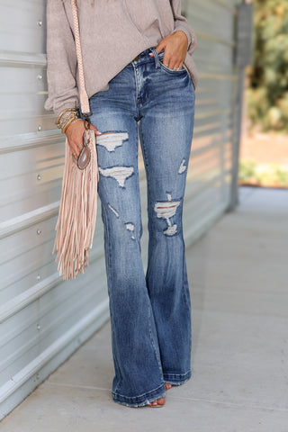 Petra153 Ashton Flare Jeans (Med Wash)