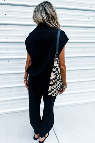 Luxe Scuba Black Top