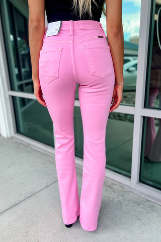 Kancan Avery High Rise Pink Bootcut Jean