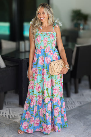 Blue Skies & Blossoms Dress