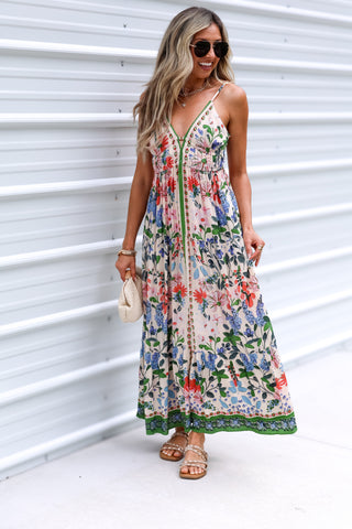 Spring Mosaic Maxi Dress