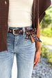 Brown Leopard Scarf