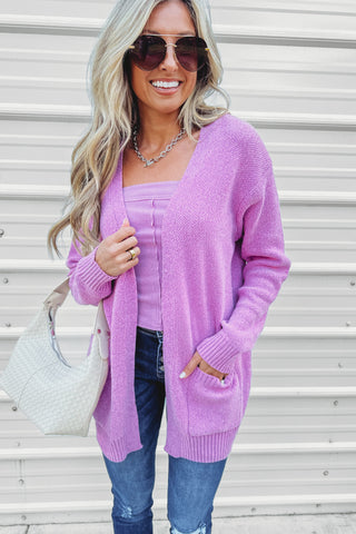 Classic Cardigan Mauve