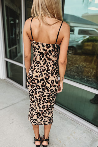 Feeling Alive Leopard Bodycon Dress