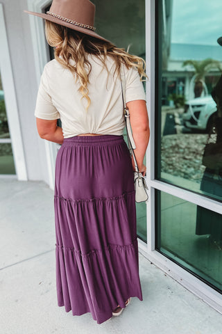 My Point of View Tiered Maxi Skirt