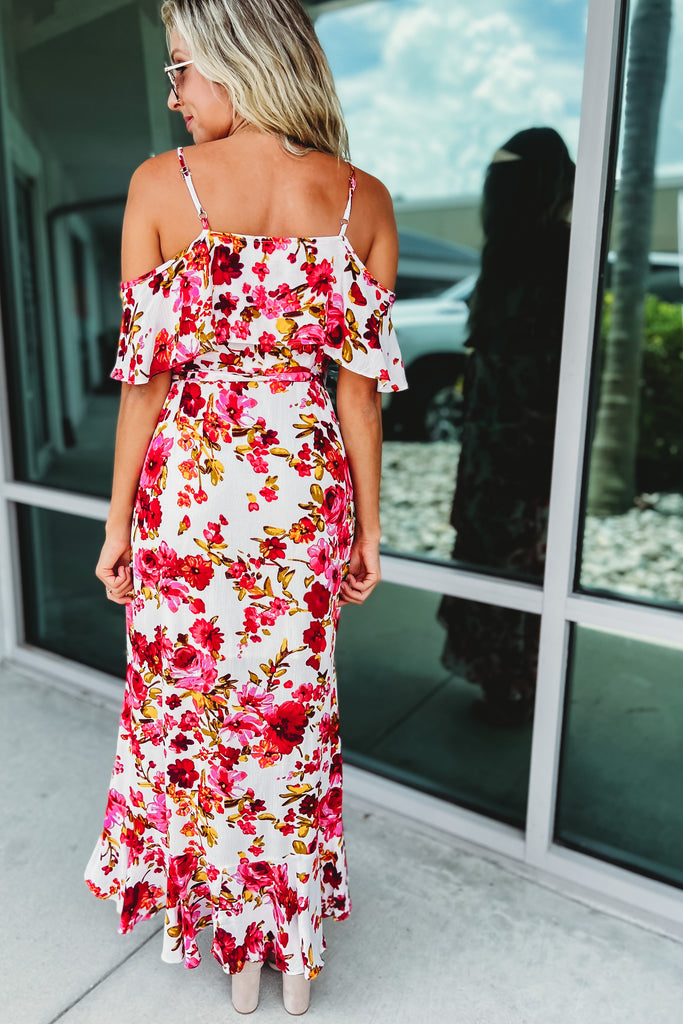 Dreaming of Roses Wrap Front Maxi Dress (More colors)