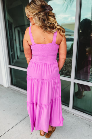 More Than a Memory Smocked Tiered Midi Dress