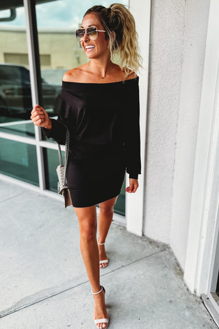Night on the Town Off Shoulder Dress 3 Colors!