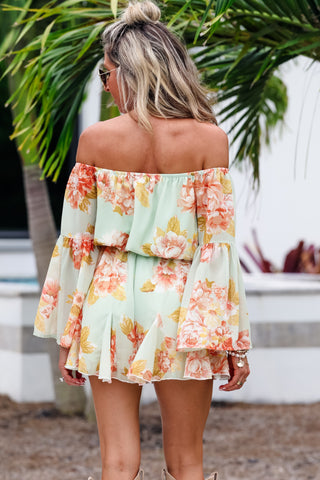 Floral Breeze Sage Romper