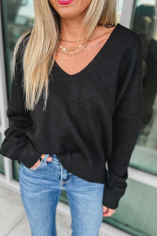 How the Story Ends V Neck Knit Top