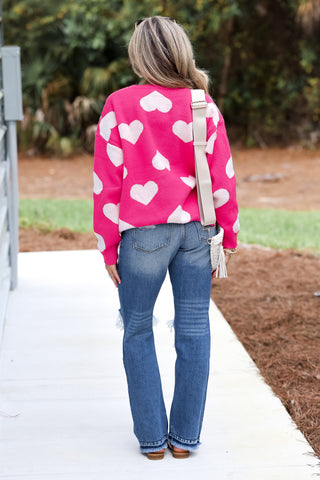 PINK Endless Love Heart Sweater