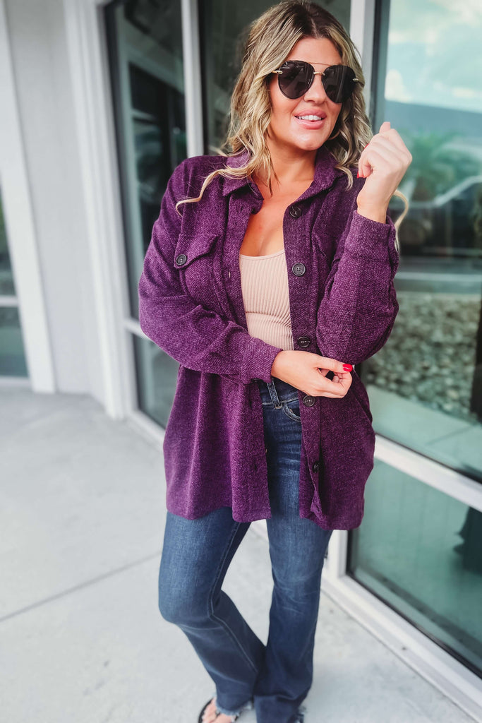 Long Journey Ahead Oversized Lightweight Shacket (More colors)