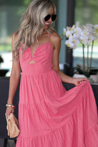 Rosé Kisses Maxi Dress