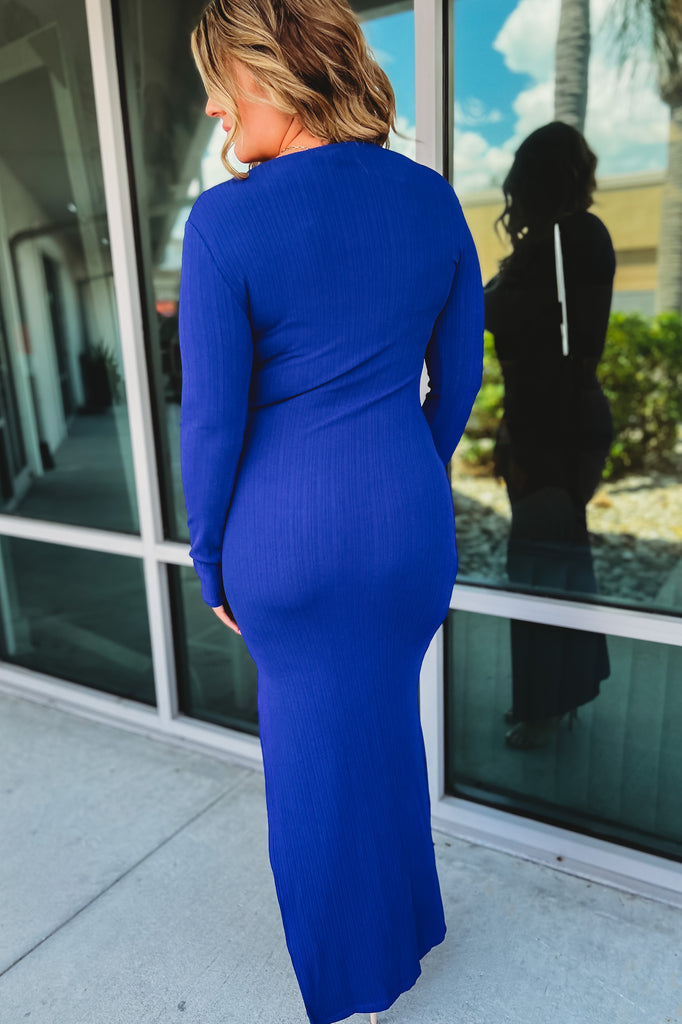 All Eyes on Me Long Sleeve Bodycon Maxi Dress (More colors)