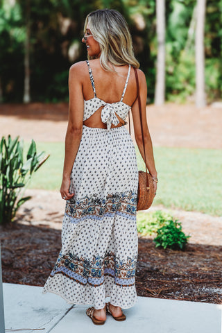 Meadow Romance Tie Back Maxi Dress