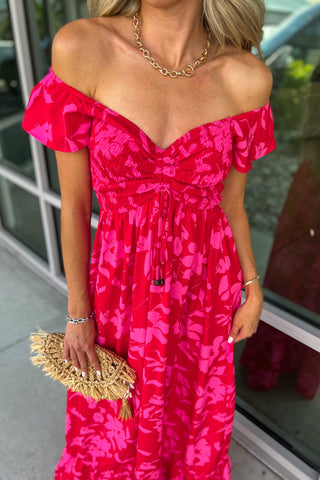 Love in the Air Off Shoulder Maxi Dress