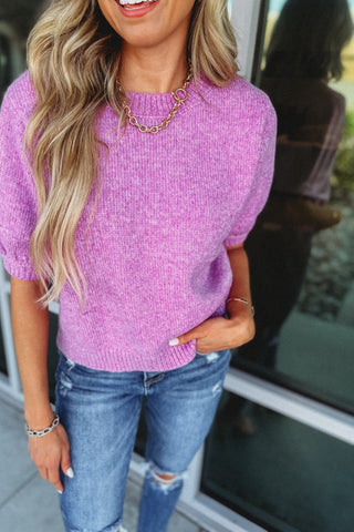 Every Little Detail Puff Sleeve Sweater Top 3 Colors!