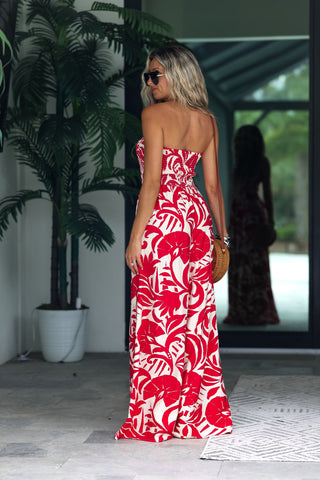 Coastal Heat Red Jumpsuit