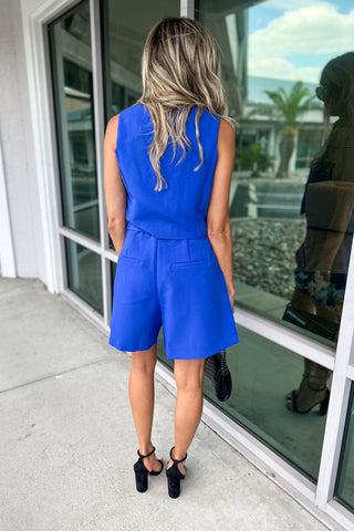 City Sleek High Rise Cobalt Shorts