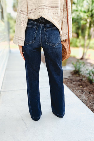 Judy Blue Delaney Ultra High Rise Wide Leg Trouser Jeans